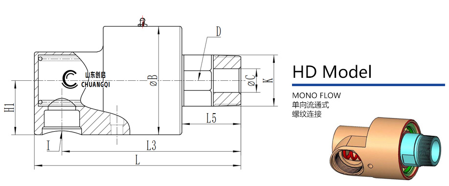 HD型旋转接头图纸