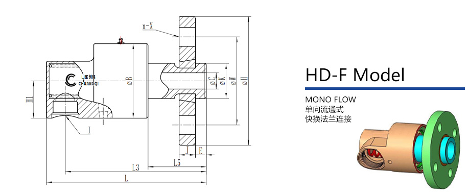 HD-F型旋转接头图纸