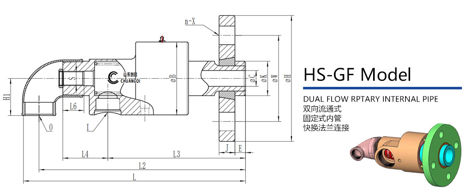 HS-GF型旋转接头图纸