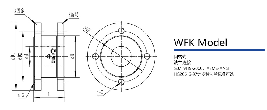 WFK型回转接头图纸